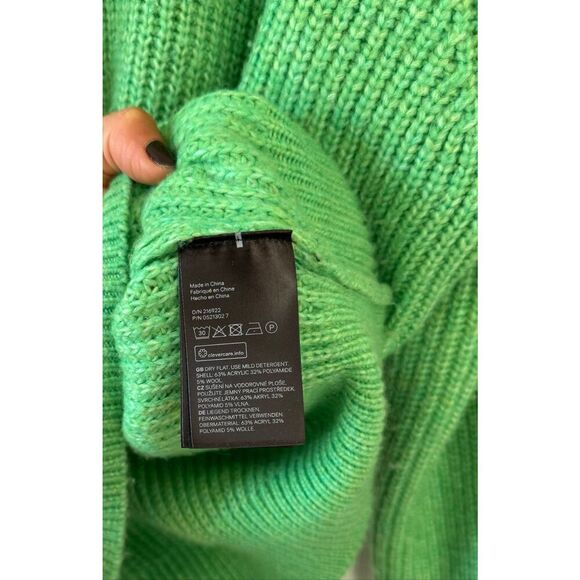H&M Small Ribbed Green Jumper Sweater - Picture 5 of 6